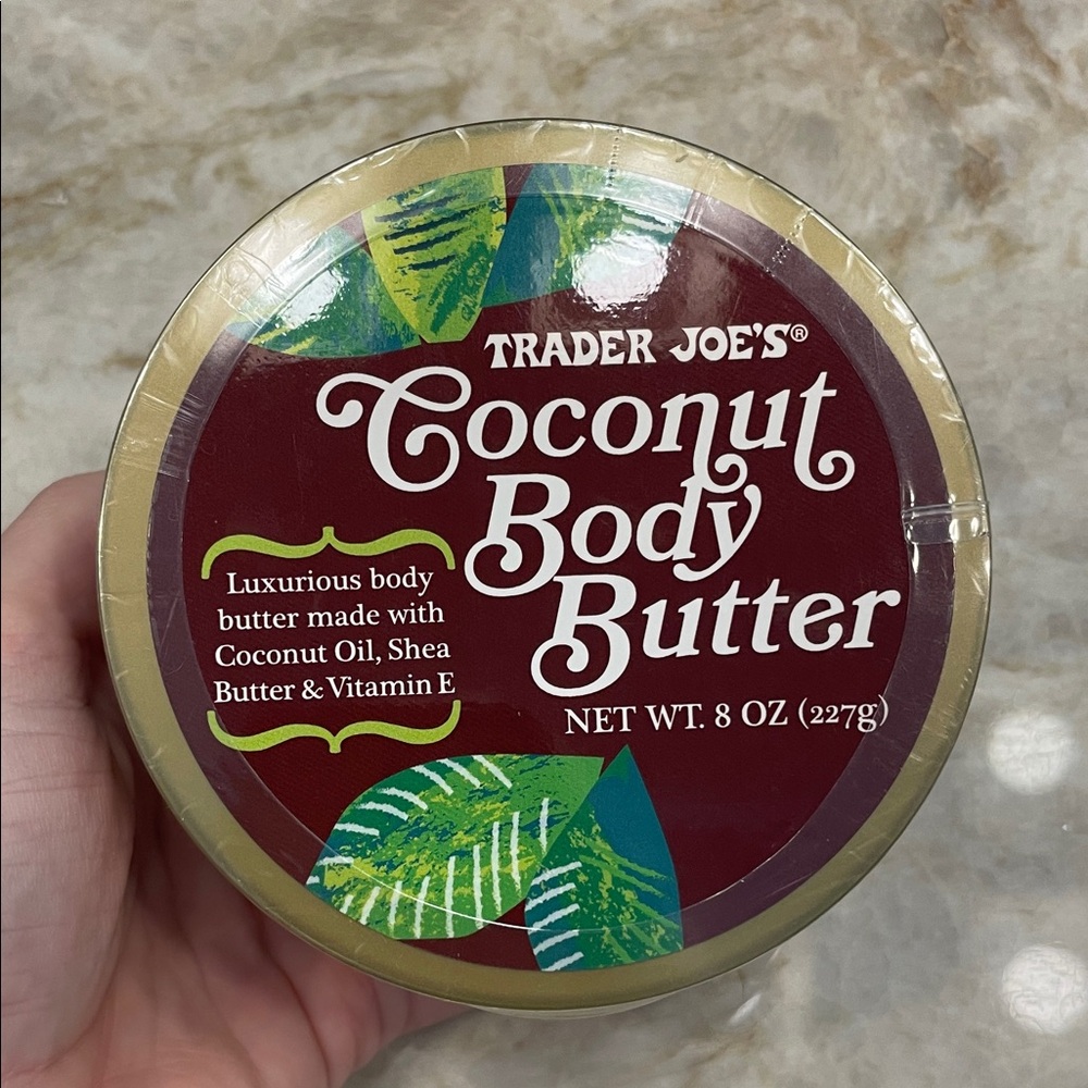 BRAND NEW TRADER JOES COCONUT BODY BUTTER!